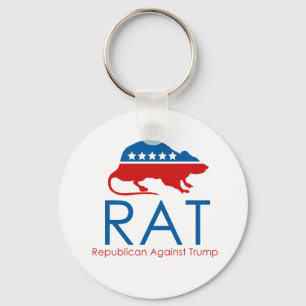 I am a R.A.T: Republican Against Trump Keychain