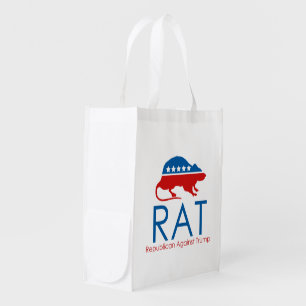 I am a R.A.T: Republican Against Trump Reusable Grocery Bag
