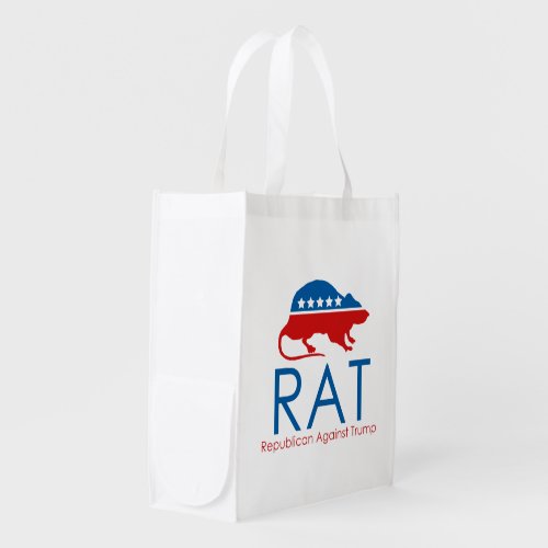 I am a RAT Republican Against Trump Reusable Grocery Bag