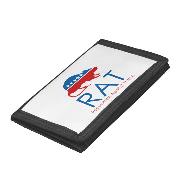 I am a R.A.T: Republican Against Trump Trifold Wallet (Bottom)