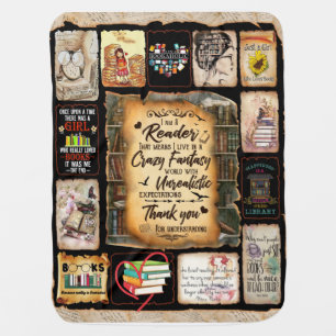 I Am A Reader Blanket, Book Lover Blanket, Baby Blanket