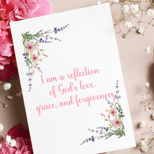 I am A Reflection Of Gods Love Affirmation Card