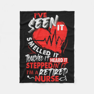 I Am A Retired Nurse, Nurse Retirement, Nursing, N Fleece Blanket