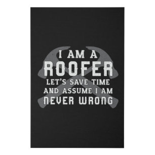 I Am A Roofer Roof Roofers Dad Men Construction Faux Canvas Print