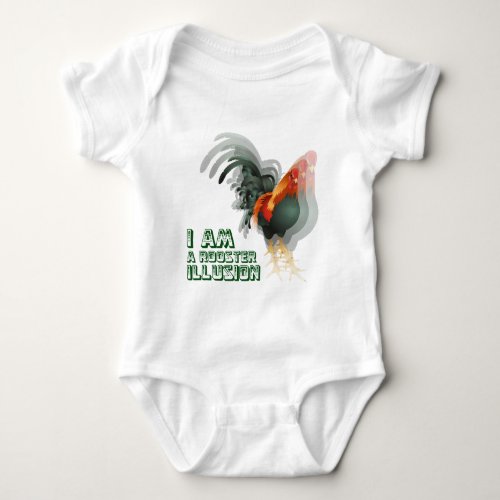 I Am A Rooster Illusion Baby Bodysuit