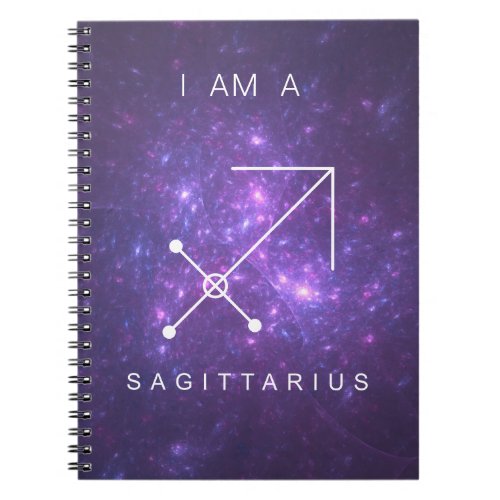 I am a Sagittarius Purple Zodiac Sign Notebook