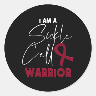 I Am A Sickle Cell Warrior - Sickle Cell Anemia Aw Classic Round Sticker