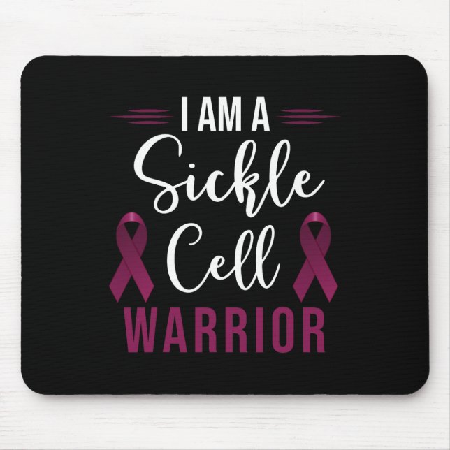 I Am A Sickle Cell Warrior - Sickle Cell Anemia Aw Mouse Pad (Front)