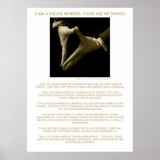 I Am A Social Worker, These Are My Hands ! Poster
