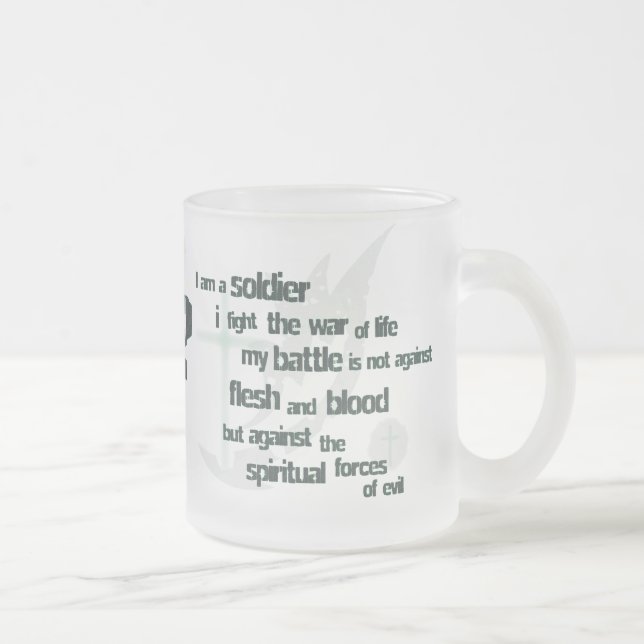I am a Soldier Christian frosted mug (Right)