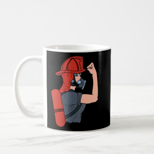 I Am A Strong Lady Firefighter  Inspirational Fire Coffee Mug
