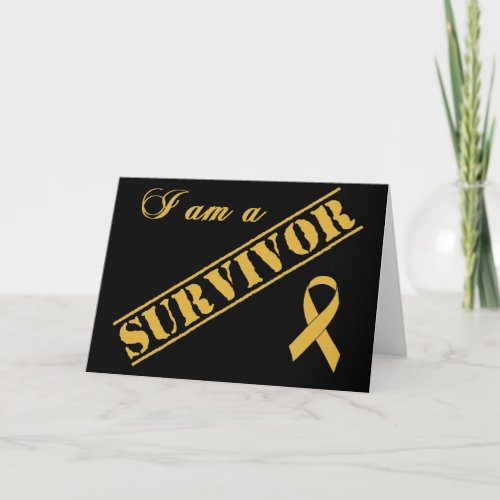 I am a Survivor _ Childhood Cancer Gold Ribbon Card