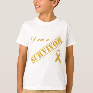 I am a Survivor - Childhood Cancer Gold Ribbon T-Shirt