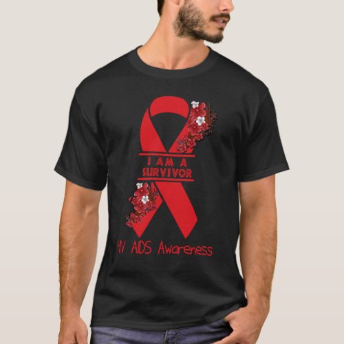 I Am A Survivor Hiv Aids Awareness T_Shirt