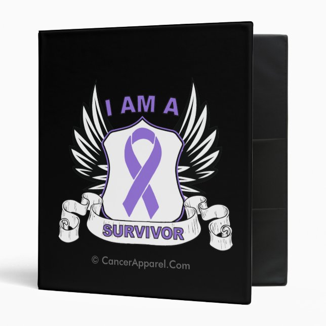 I am a Survivor - Hodgkins Lymphoma 3 Ring Binder (Front/Inside)