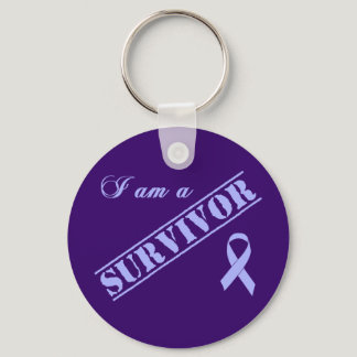 I am a Survivor - Lavender Ribbon General Cancer Keychain