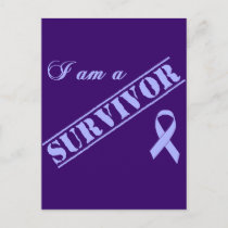 I am a Survivor - Lavender Ribbon General Cancer Postcard