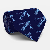 I am a Survivor - Light Blue Ribbon Neck Tie