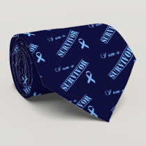 I am a Survivor - Light Blue Ribbon Neck Tie
