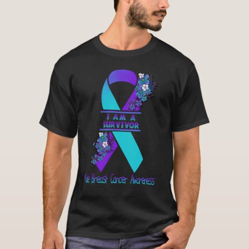 I Am A Survivor Male Breast Cancer Awareness T_Shirt