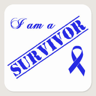 I am a Survivor Square Sticker