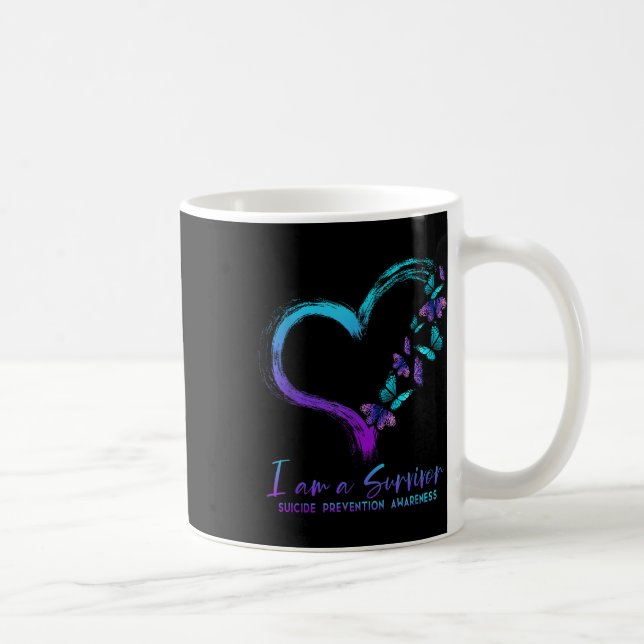 I Am A Survivor Suicide Prevention Awareness  Coffee Mug (Right)