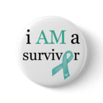 i AM a survivor (Teal) Button