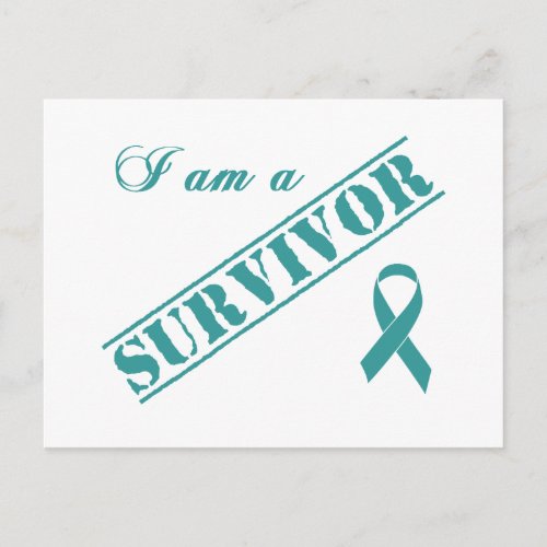 I am a Survivor _ Teal Ribbon Postcard