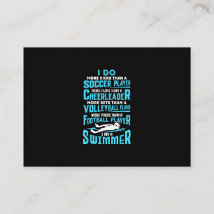 I Am A Swimmer Funny Swimming Pool Swim Lover Gift Enclosure Card
