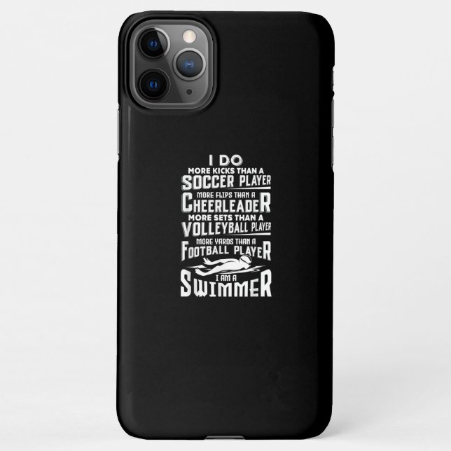 I Am A Swimmer Funny Swimming Pool Swim Lover Gift iPhone Case (Back)