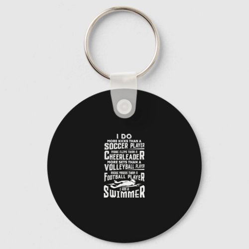 I Am A Swimmer Funny Swimming Pool Swim Lover Gift Keychain