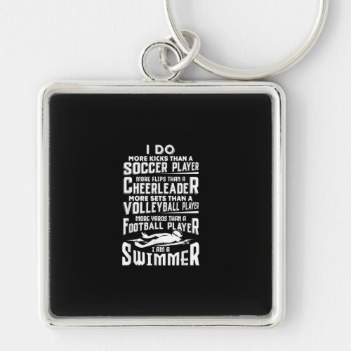 I Am A Swimmer Funny Swimming Pool Swim Lover Gift Keychain