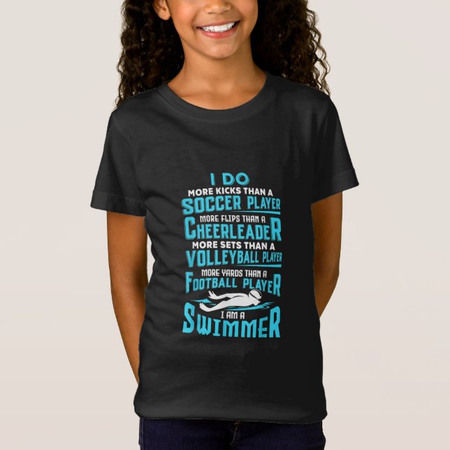I Am A Swimmer Funny Swimming Pool Swim Lover Gift T-Shirt (Front)