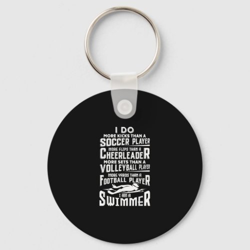 I Am A Swimmer Funny Swimming Pool Swimmer Gift Keychain