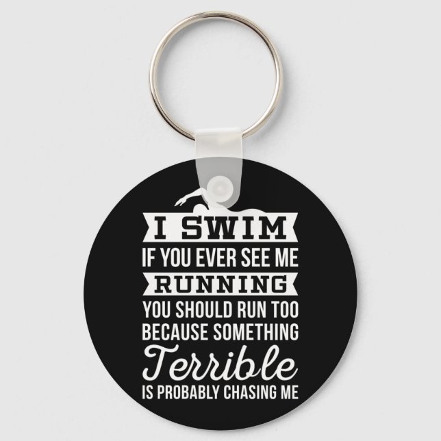 I Am A Swimmer Keychain (Front)