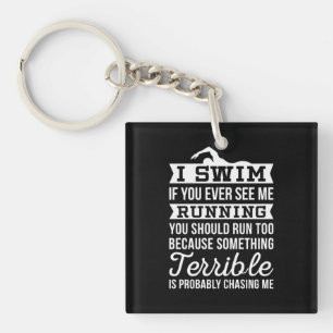 I Am A Swimmer Keychain
