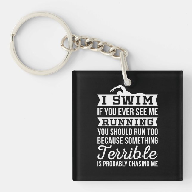 I Am A Swimmer Keychain (Front)