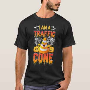 I Am A Traffic Cone Orange Lazy Easy Costume Hallo T-Shirt