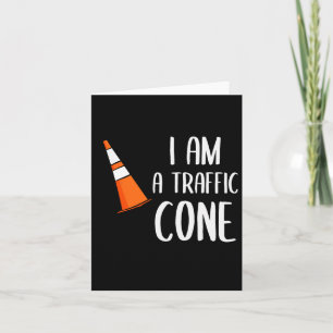I Am A Traffic Cone Orange Lazy Easy Costumes Hall Card