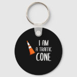 I Am A Traffic Cone Orange Lazy Easy Costumes Hall Keychain
