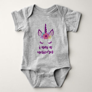 I Am A Unicorn Baby Bodysuit