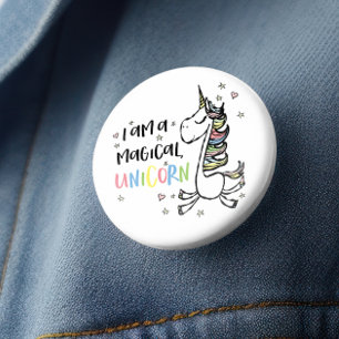 I Am A Unicorn Button