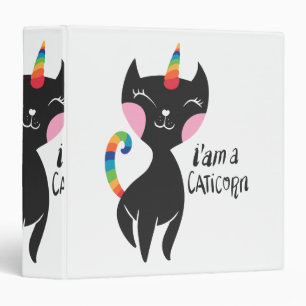 I am a unicorn - Choose background color 3 Ring Binder