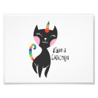 I am a unicorn - Choose background color Photo Print