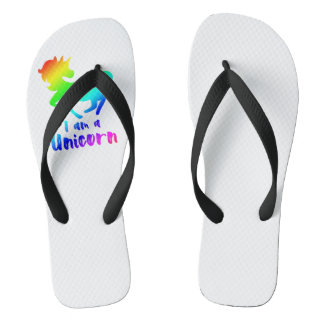 I am a Unicorn – Magical Rainbow Design Flip Flops