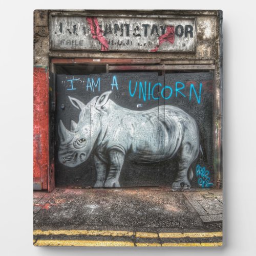 I Am A Unicorn Shoreditch Graffiti London Plaque