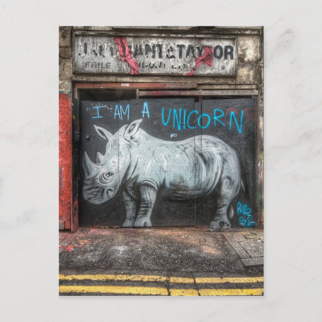 I Am A Unicorn, Shoreditch Graffiti (London) Postcard (Front)