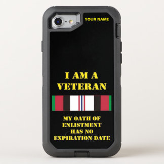 I AM A VETERAN (Afgan War) OtterBox Defender iPhone SE/8/7 Case