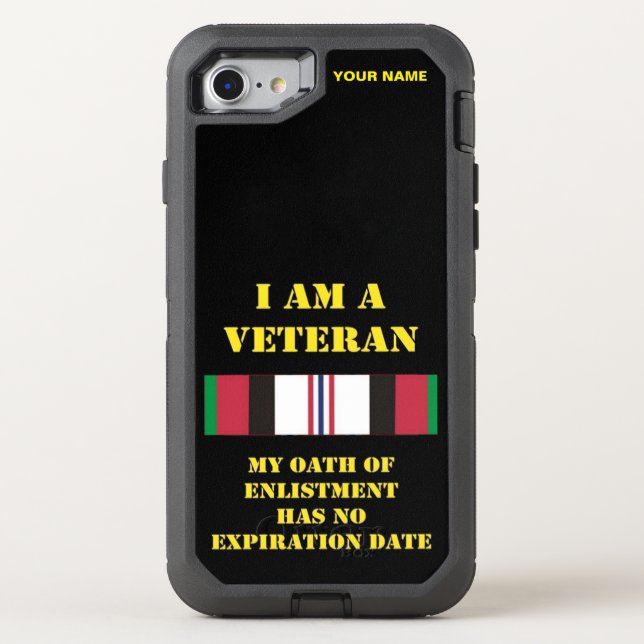 I AM A VETERAN (Afgan War) Otterbox iPhone Case (Back)