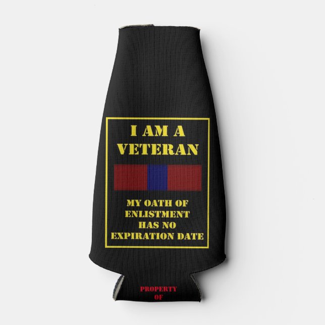 I AM A VETERAN BOTTLE COOLER (Front)